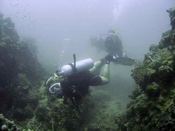 Scuba diving for fun and relaxation