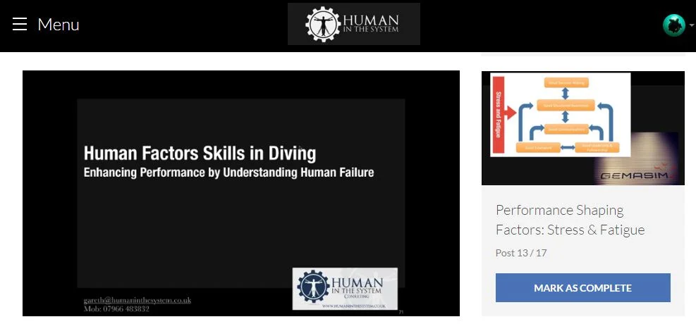 human factors in diving 4