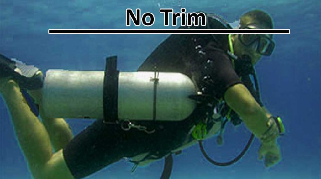 no trim diver