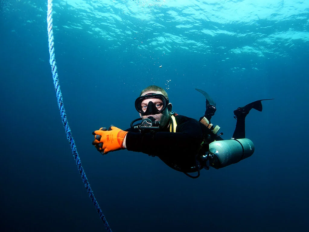 Using the hands when scuba diving must be avoided