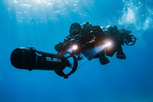 A Suex DPV used by technical divers